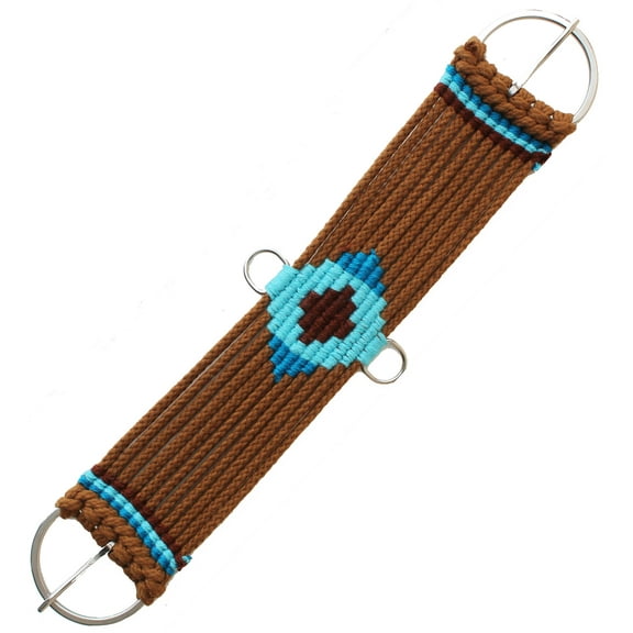 Horse 30" Western Saddle Tack 17 Strand Brown Cotton Acrylic Aztec Cinch 9799-30