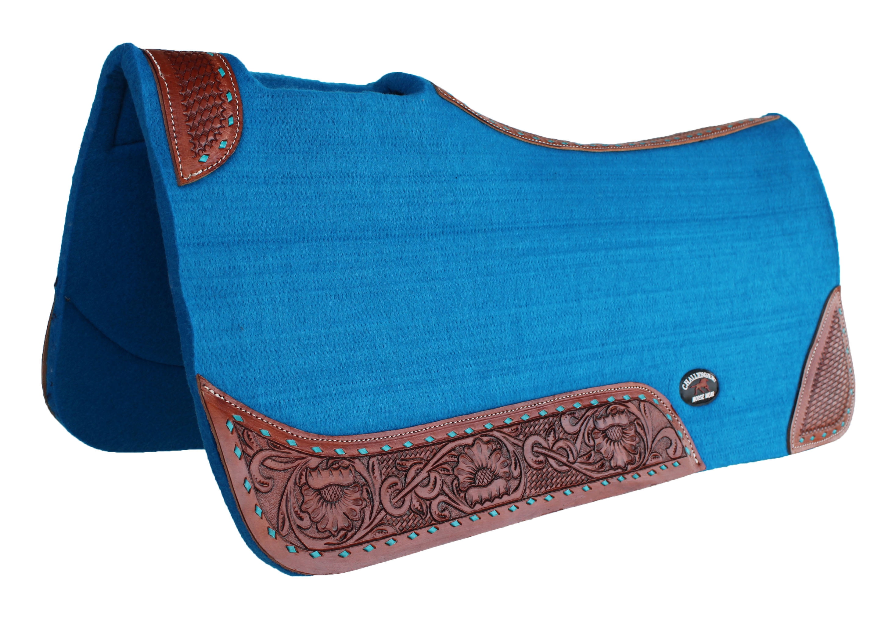 Western-Sattelunterlage Aus Wollfilz – 32x30 Zoll, Konturiert, Feuchtigkeitsableitend, Braun