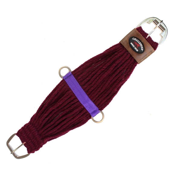 Horse 34" Western 27 Strand Double Weave Purple Mohair Roper Cinch 97RT07PR-34