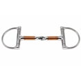 thumbnail image 1 of Horse 4-1/2" Stainless Steel D-Ring Copper Wire Snaffle Mouth Horse Bit 35513A, 1 of 5
