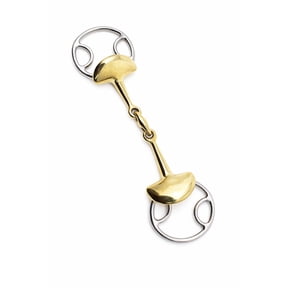 Horse 4.5" Copper Double Jointed Winged Snaffle Bit with Lozenge 35384A