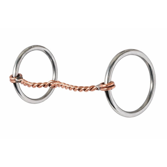 Horse 5-1/2" SS Loose Ring Twisted Wire Snaffle Horse Bit 35479C