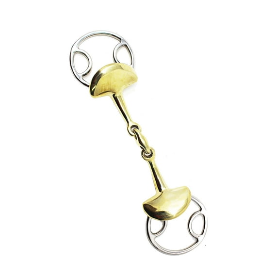 Horse 5" Copper Double Jointed Winged Snaffle Bit with Lozenge 35384