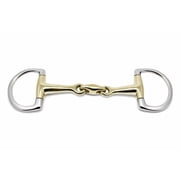 Horse 5 English Riding Brass Eggbutt Double Jointed Snaffle Bit 35506