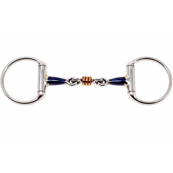 Horse 5" English Riding Copper Roller Sweet Iron Eggbutt Snaffle Bit 35533B
