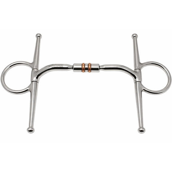 Horse 5" Full Cheek Comfort Snaffle Bit Copper Rollers 35622B