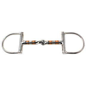 Horse 5" Mouth Snaffle Horse Bit w/ Copper Rollers 35626B