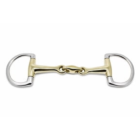 Horse 6" English Riding Brass Eggbutt Double Jointed Snaffle Bit 35506E