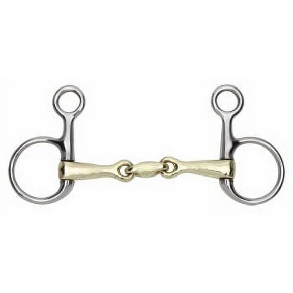 Horse 6" SS Hanging Cheek Lozenge Baucher  Bit Dog Bone 6" Mouth 35188E
