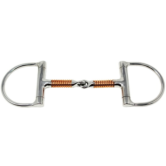 Horse 6" Stainless Steel D-Ring Copper Wire Snaffle Mouth Horse Bit 35513E