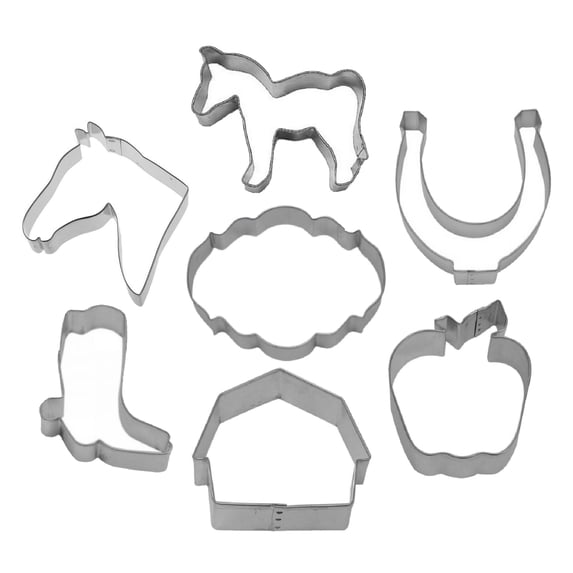 Horse 7 Piece Cookie Cutter Set - The Cookie Cutter Shop - Tin Plate Steel