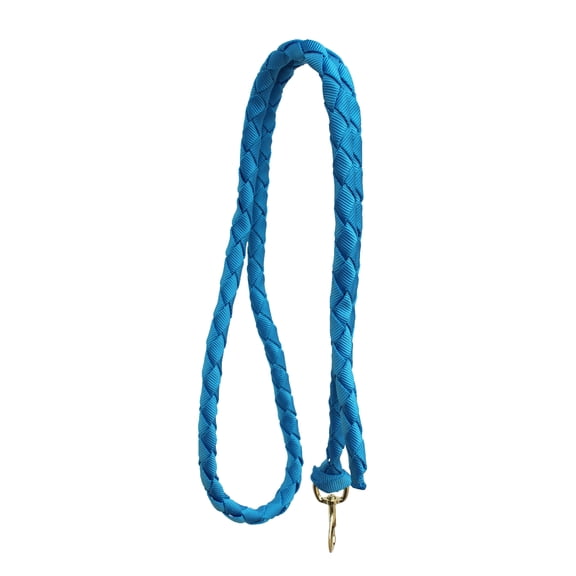 Horse 8' Braided Blue Nylon Lead Rope w/ Brass Swivel Bolt Snap 60576SB