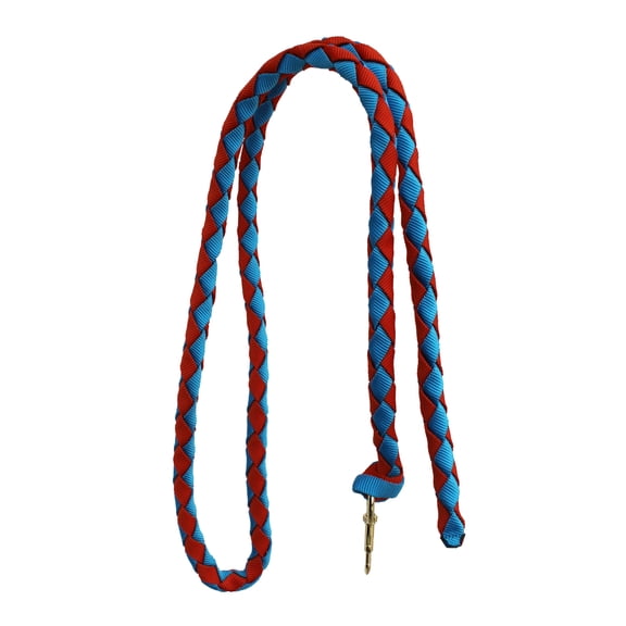 Horse 8' Braided Orange Nylon Web Lead Rope w/ Brass Swivel Bolt Snap 60580