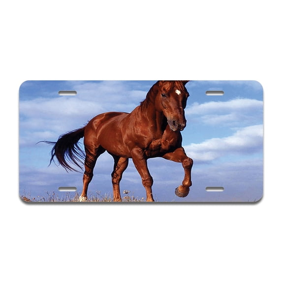 Horse Aluminum License Plate| License Plate 12" X 6" Fits Any Car, Truck, SUV, RV, or Trailer | Made in The USA