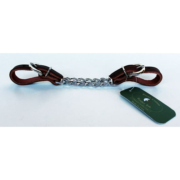 Horse Challenger  Made In USA Latigo Leather Curb Double Chain 975L425A