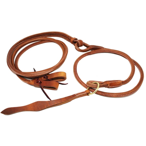 Horse Challenger Western Hermann Oak Harness Leather Rounded Romel Reins 975H550Rein