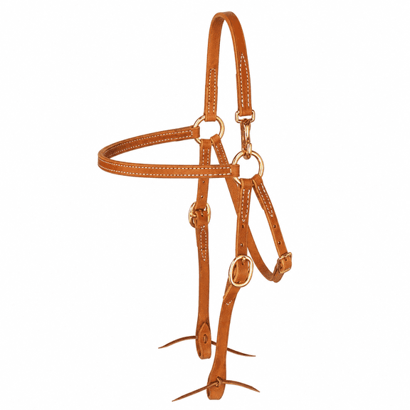 Horse Challenger Western USA Hermann Oak Leather Mule HeadStall 975H120