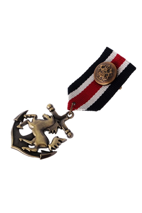 Horse Anchor Brooch Pin Medal Brooch Pin Collar Tips Gift Steampunk
