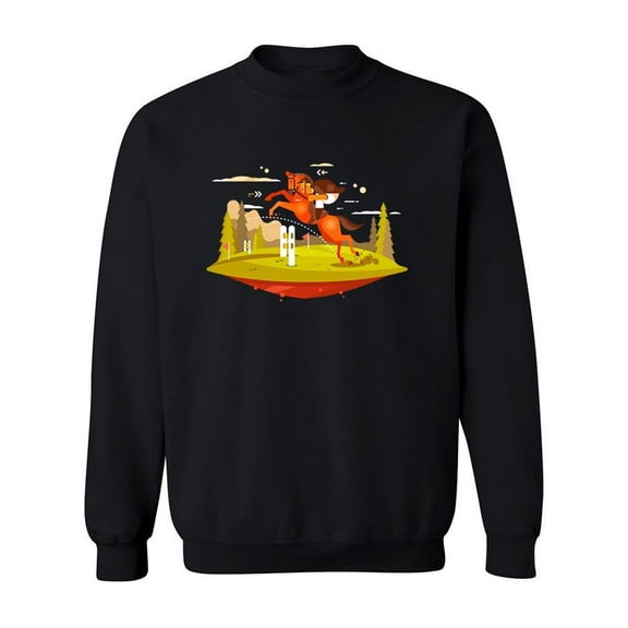 Horse And Rider Design  Sweatshirt Men -Image by Shutterstock, Male 3X-Large
