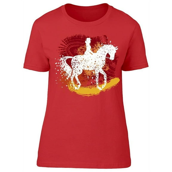 Horse And Rider, Silohuettes T-Shirt Women -Image by Shutterstock, Female XX-Large