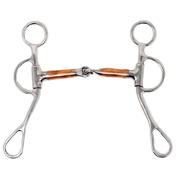 Horse Argentine Stainless Steel 5" Copper Mouth Snaffle Bit 35GA06B