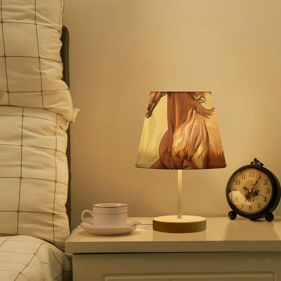 Horse Around Flowers Floral LED Desk Lamp Table Lamp USB Bedside Nightstand Small Lamp for Bedroom Living Room Kids Room