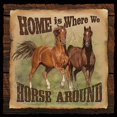 thumbnail image 1 of Horse Around 10" x 10" Wood Sign by Chris Cummings, 1 of 1