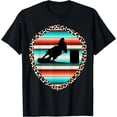 thumbnail image 1 of Horse Barrel Racing Serape Leopard pattern Rodeo Cowgirl T-Shirt, 1 of 3