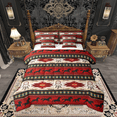 thumbnail image 1 of Horse Bed in a Bag King Size Comforter Set 7 Pieces,Dream Catchers Bedding Sets Southwestern Aztec Bohemian Tribe Farmhouse Wildlife Sheet Set with Comforter,Red, 1 of 5