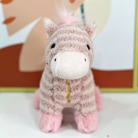 Horse Bedtime Stuffed Animals Toys Cute Soft Fluffy Plushies Lifelike Animal Doll Plushie Toys Comfort Gifts for Kids Friends Birthday Easter