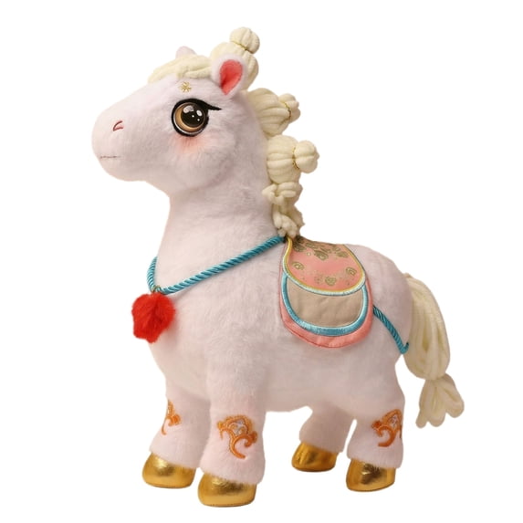 Horse Bedtime Stuffed Animals Toys Fluffy Soft Plushies Cute Lifelike Animal Doll Plushie Toys Comfort for Kids Friends Birthday Easter Day Gifts D