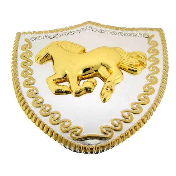 Horse Belt Buckle Metal Rodeo Cowboy Western Star Fashion Bling Rhinestones New