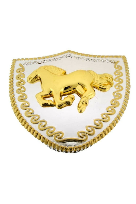Horse Belt Buckle Metal Rodeo Cowboy Western Star Fashion Bling Rhinestones New