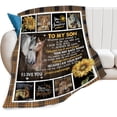 thumbnail image 1 of Horse Blanket Horse Throw Blanket Gifts for Boys Son from Mom Dad Comfort Cozy Warm Flannel Blanket for Couch Sofa Bed 60"x80", 1 of 6