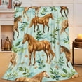 thumbnail image 1 of Horse Blanket Horses Decor Animals Throw Blanket Gifts for Girls Boys Lovers Super Warm Soft Plush Lightweight Fleece Flannel Winter Couch Bedding Blankets Women Men With Same Printed Canvas Bag, 1 of 9