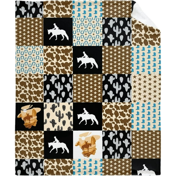 Horse Blanket Soft Cozy Throw Fuzzy Blankets for Gift Picnic Summer for Women Men Kids for Couch House Travel Full Size 40''''×50''''for Kids/Children