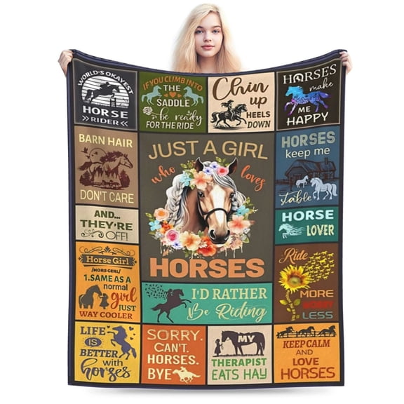 Horse Blanket Ultra Soft Gifts for Women 50x40
