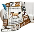 thumbnail image 1 of Horse Blanket for Women Soft Cozy Horse Animal Throw Blanket Super Warm Fuzzy Fluffy Horses Lightweight Fleece Flannel Gifts Blankets for Kids Adults 50"X40", 1 of 6