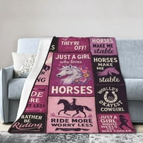 Horse Blanket for Girls Women Horse Lovers Birthday Gifts Decor Soft Flannel Throw Blanket 50x40