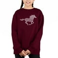 thumbnail image 1 of Horse Breeds - Girl's Word Art Crewneck Sweatshirt, 1 of 3