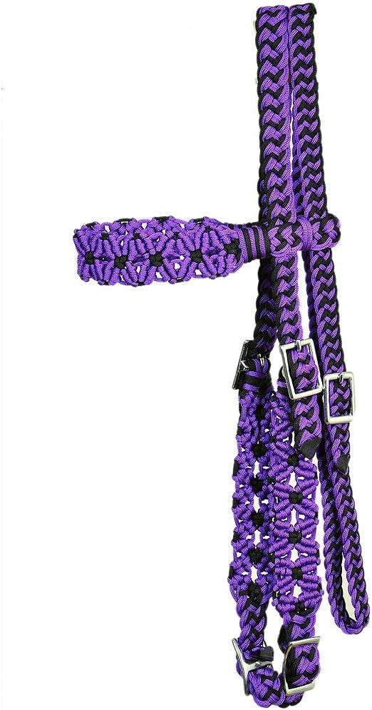 Horse Bridle Headstall Flat Braided Paracord