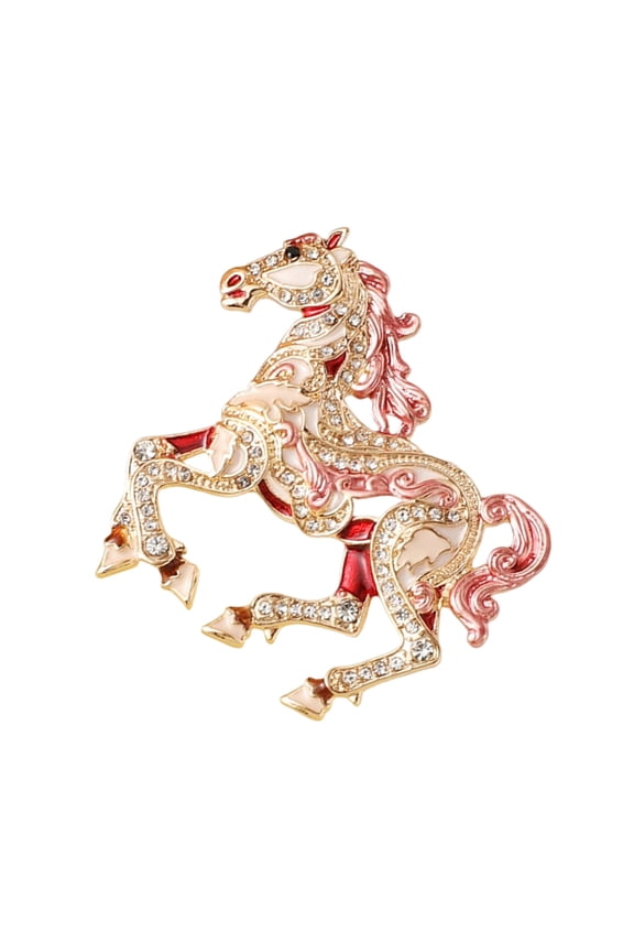 Horse Brooch With Secure Clasp Comfortable Wear for All Day Use