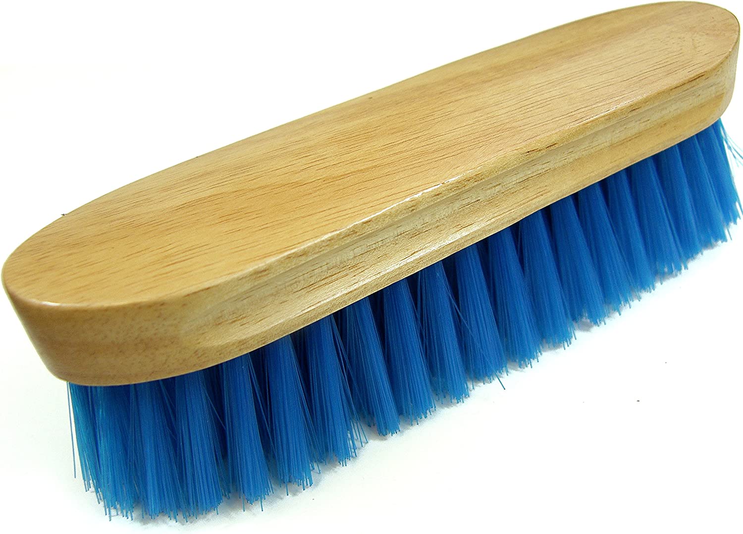 Horse Brush 9" Nylon Bristles Brush with Wood Block for Horse Care