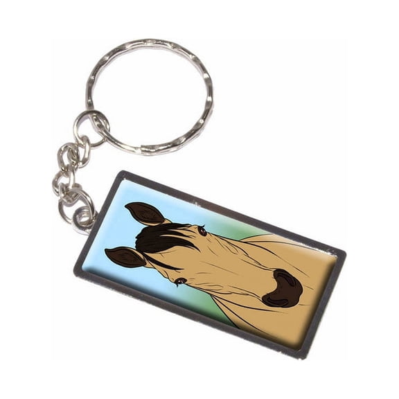 Horse Buckskin Keychain Key Chain Ring