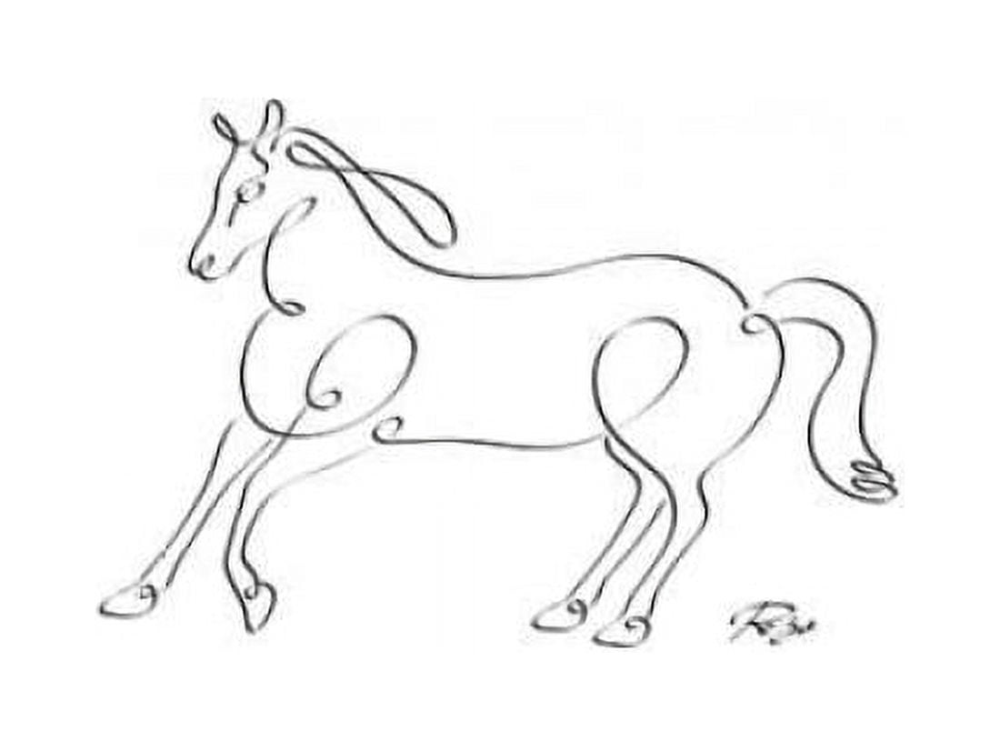 Horse Canvas Art - Gholam Reza Mahdavi (18 x 24)