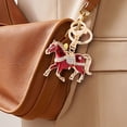 thumbnail image 1 of Horse Car Keychain, Equestrian Animal Pendant With Stylish Portable Design For Keys Bags Car Accessories Gift For Horse Lovers Friends Family Colleagues, 1 of 6