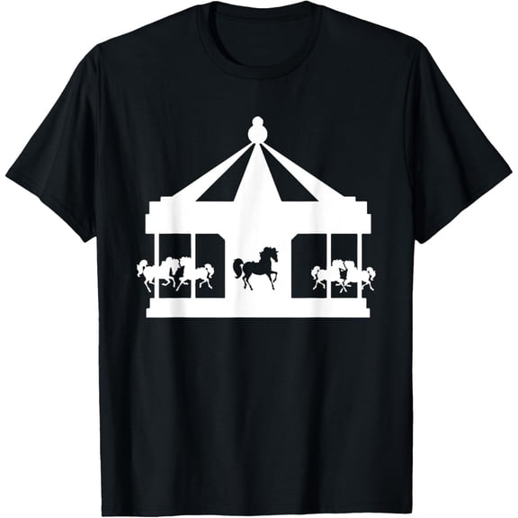 Horse Carousel Carnival Circus State Fair Amusement Park T-Shirt