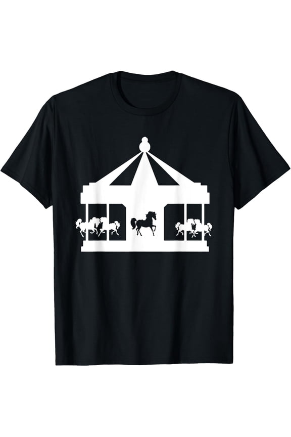 Horse Carousel Carnival Circus State Fair Amusement Park T-Shirt