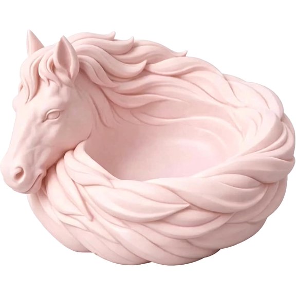 Horse Catchall Bowl, 7-Inch Decorative Horse Bowl for Keys, Jewelry & Coins, Horse Figurine Trinket Dish, Equestrian Home Decor Gift for Horse Lovers, Entryway Dresser Desk Organizer