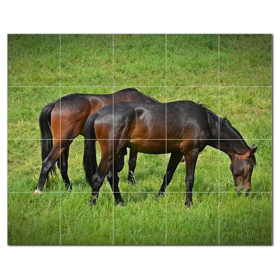 Horse Ceramic Tile Mural Kitchen Backsplash Bathroom Shower, 402894-L54